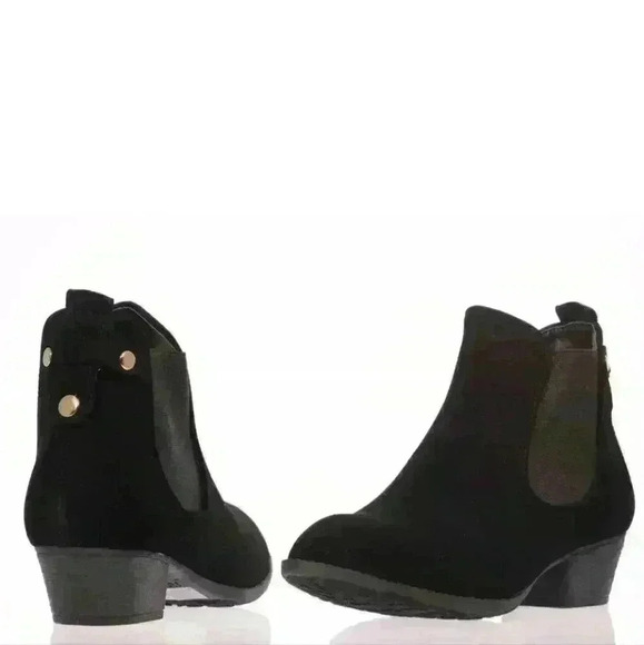 Top Moda Cl-6 Women's Round Toe Chunky Heal Chelsea Boots Bootie - Black, Sz 8 - Picture 4 of 6